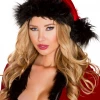 Roma Red Hat W/ Black Fur Trim