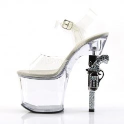 Pleaser Shoes 7" Clear Ankle Strap Stripper High Heels* 7 Pleaser Shoes 7