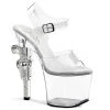 Pleaser Shoes 7" Clear Ankle Strap Stripper High Heels*