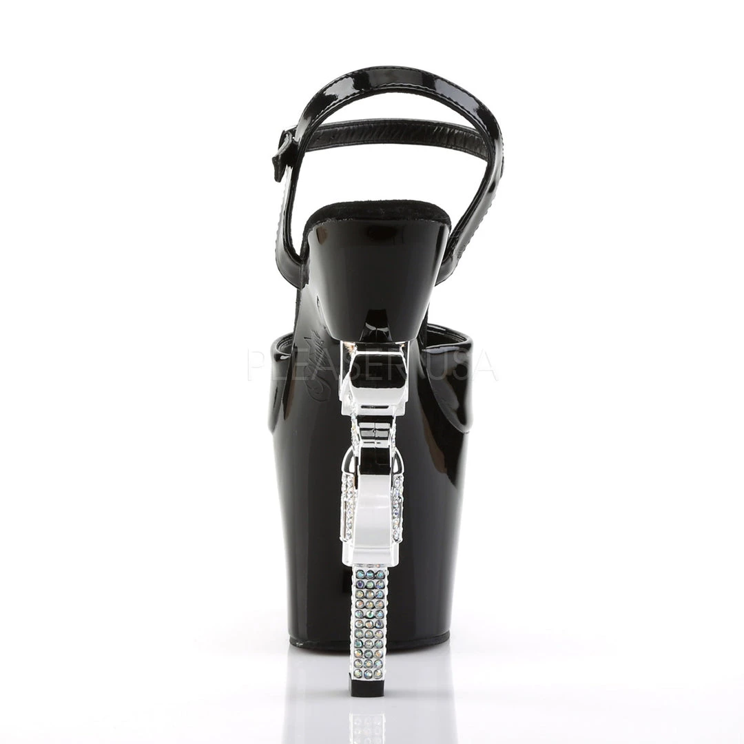 Pleaser Shoes 7" Black Ankle Strap Stripper High Heels* 5 Pleaser Shoes 7" Black Ankle Strap Stripper High Heels*