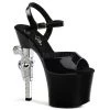 Pleaser Shoes 7" Black Ankle Strap Stripper High Heels*