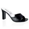 Fabulicious 3" Square Heel Black Slide Shoes