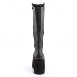Demonia Shoes Black Faux Leather 4.8" Platform Mid-Calf Boots* 8 Demonia Shoes Black Faux Leather 4.8