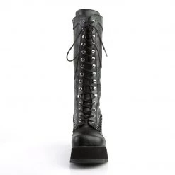 Demonia Black Vegan Leather 3.5" Platform Mid-Calf Boots* Shoes