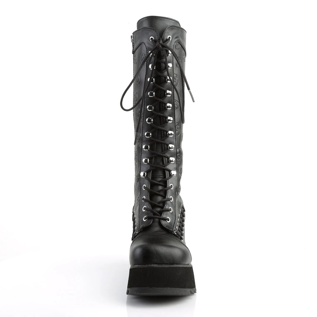 Demonia Black Vegan Leather 3.5" Platform Mid-Calf Boots* Shoes 4 Demonia Black Vegan Leather 3.5" Platform Mid-Calf Boots* Shoes