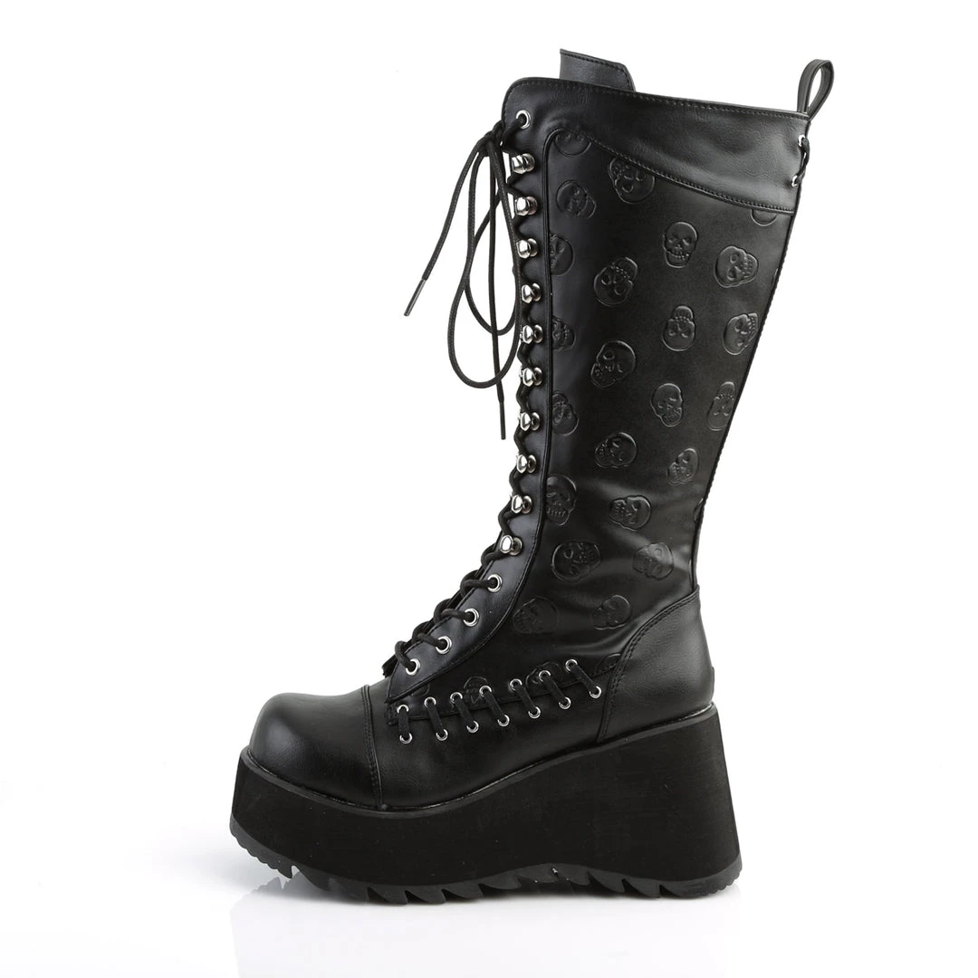 Demonia Black Vegan Leather 3.5" Platform Mid-Calf Boots* Shoes 3 Demonia Black Vegan Leather 3.5" Platform Mid-Calf Boots* Shoes