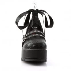 Demonia Black Vegan Leather 3.5" Platform Mary Jane Shoes*