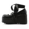 Demonia Black Vegan Leather 3.5" Platform Mary Jane Shoes* 2 Demonia Black Vegan Leather 3.5" Platform Mary Jane Shoes*