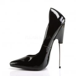 Devious 6" Black Spike Steel Heel Pump*