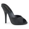 Pleaser 5" Black Faux Leather Peep Toe Shoes*