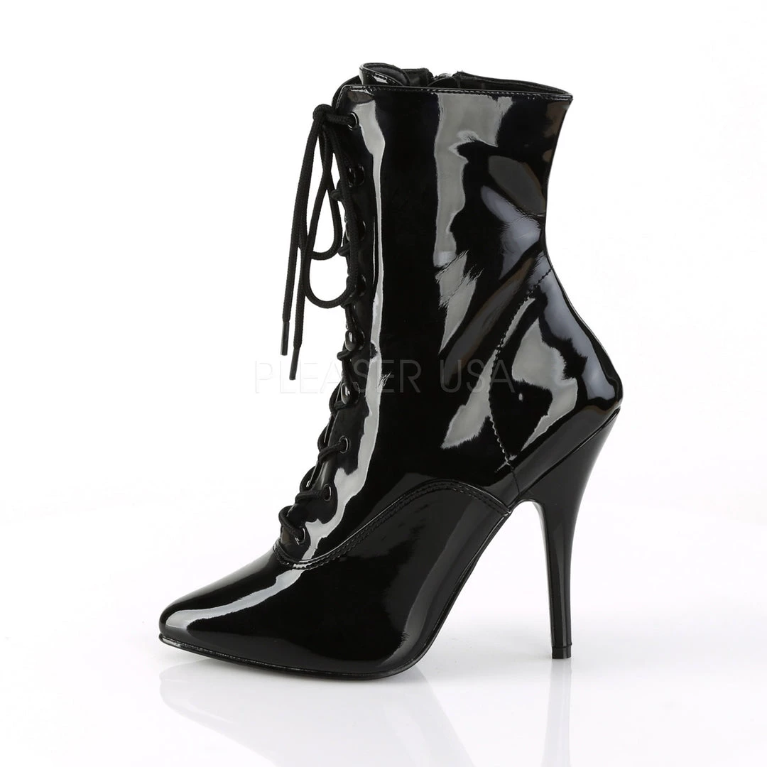 Pleaser 5" Black Lace-Up Ankle Boot* Shoes 4 Pleaser 5" Black Lace-Up Ankle Boot* Shoes