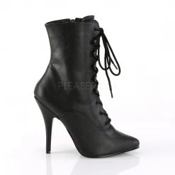 Pleaser Shoes 5" Black Lace-Up Faux Leather Ankle Boot* 9 Pleaser Shoes 5