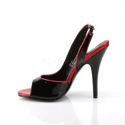 Pleaser Shoes 5" Heel Black/Red Sandal*