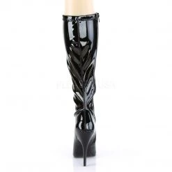 Pleaser Shoes 5" Heel Black Knee High Boots W/ No Platform*