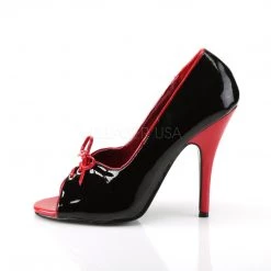 Pleaser Shoes 5" Heel Black/Red Pump*