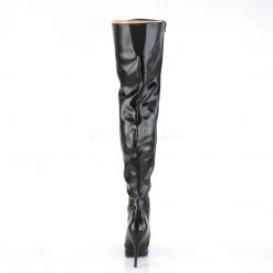 Pleaser 5" Heel Black Classic Plain Thigh Boots* Shoes 8 Pleaser 5