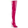 Pleaser Shoes 5" Heel Hot Pink Classic Plain Thigh Boots*