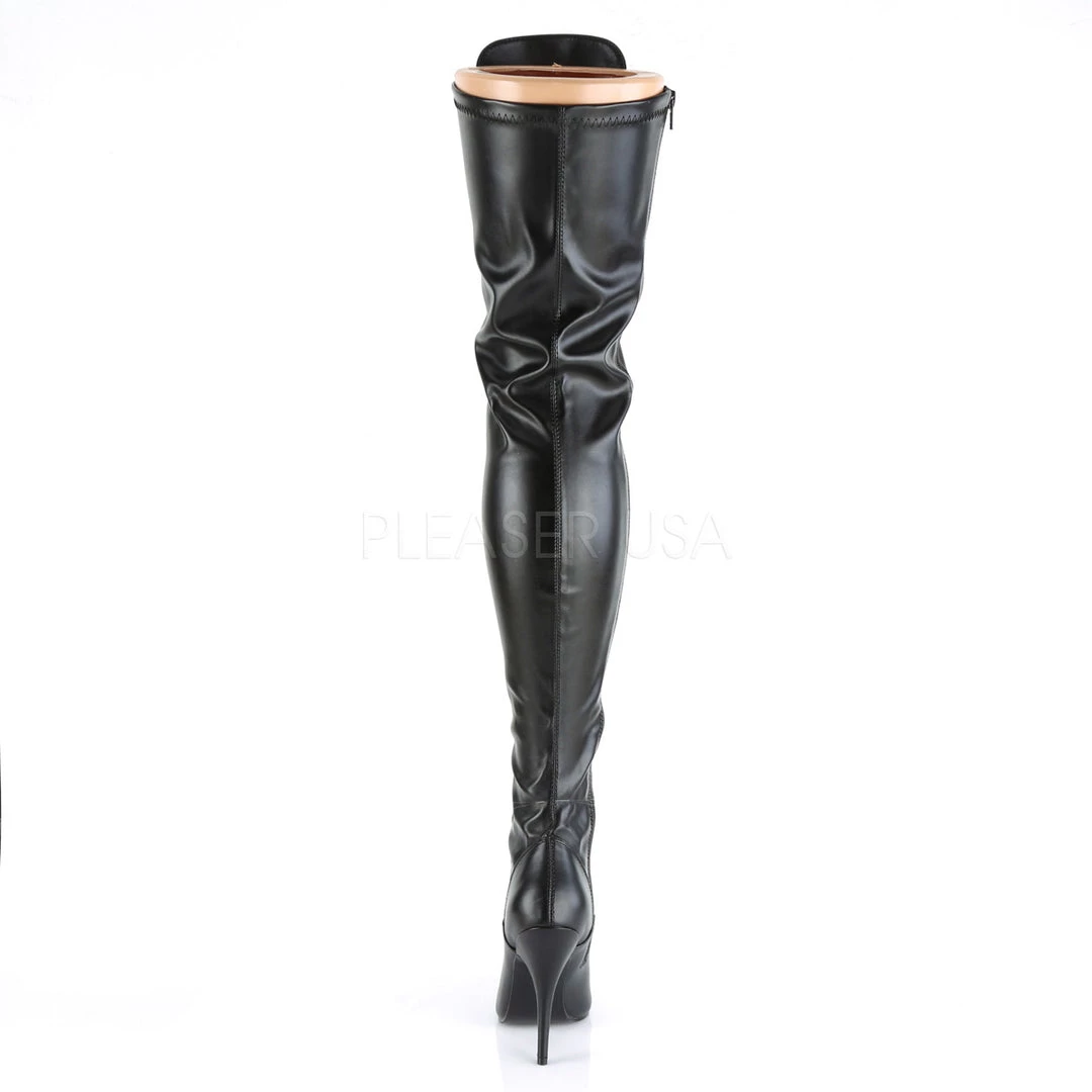 Pleaser 5" Heel Black D-Ring Stretch Thigh High Boots* Shoes 5 Pleaser 5" Heel Black D-Ring Stretch Thigh High Boots* Shoes