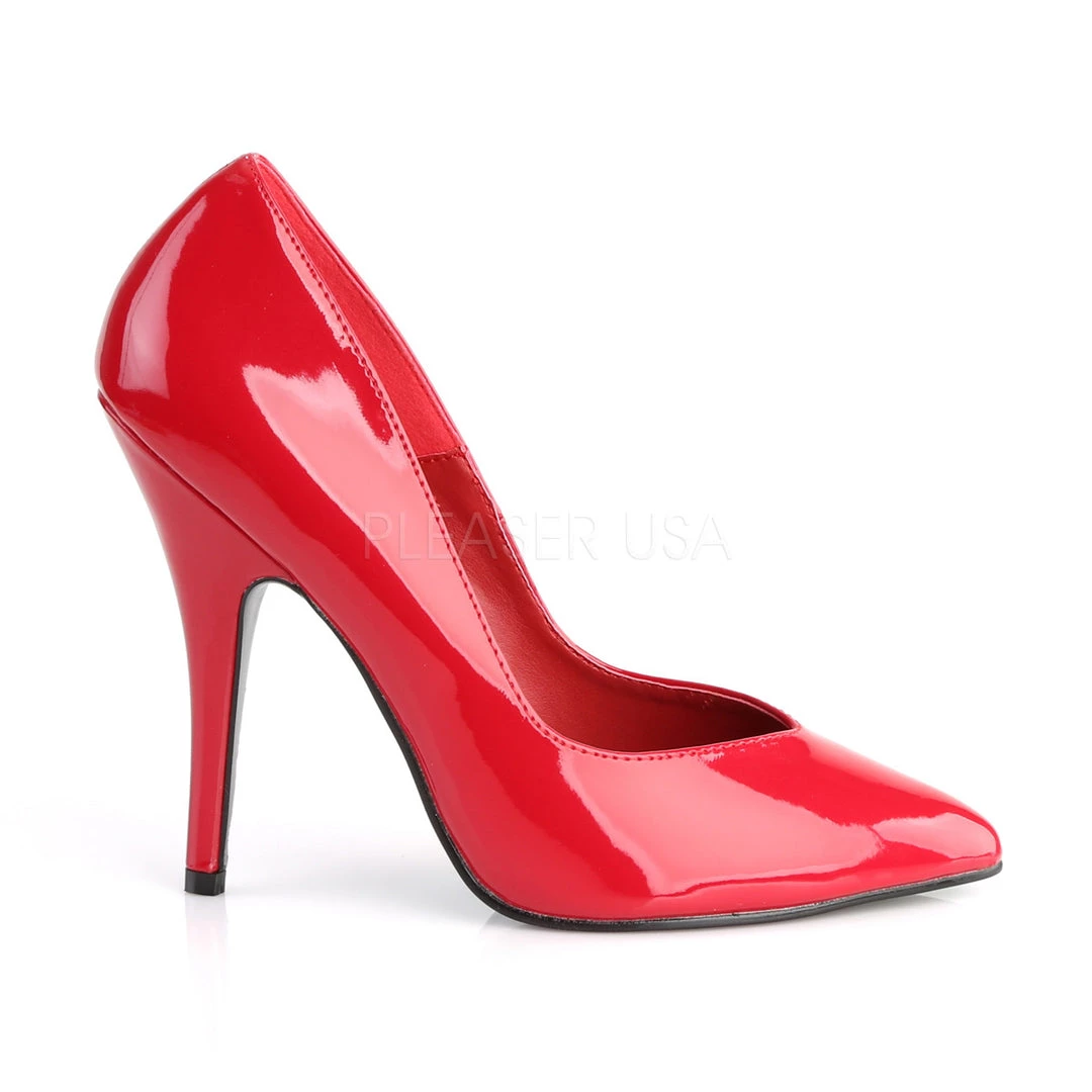 Pleaser 5" Red Kitten Heel Classic Pointed Toe Pump* Shoes 6 Pleaser 5" Red Kitten Heel Classic Pointed Toe Pump* Shoes