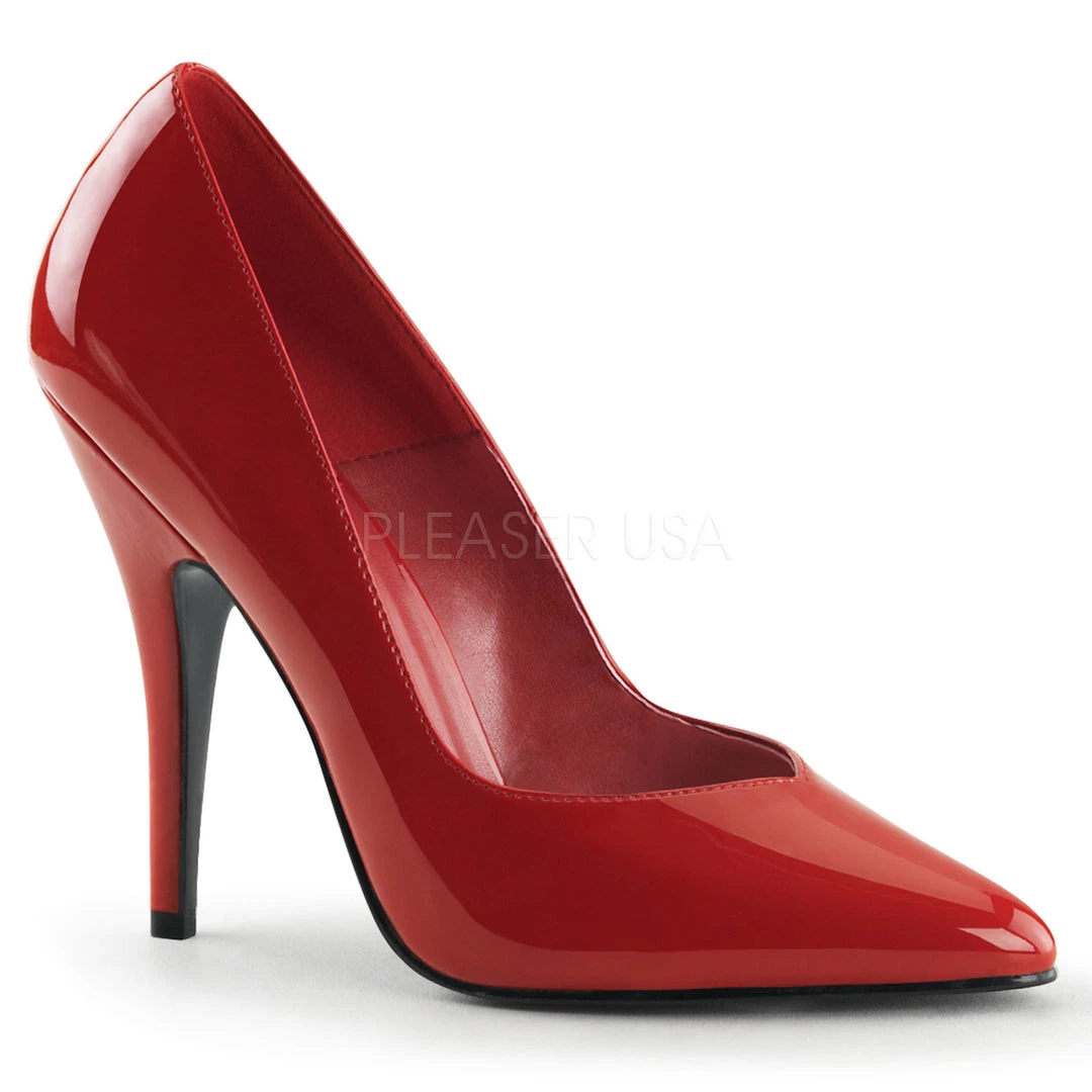 Pleaser 5" Red Kitten Heel Classic Pointed Toe Pump* Shoes 3 Pleaser 5" Red Kitten Heel Classic Pointed Toe Pump* Shoes