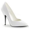 Pleaser Shoes 5" White Kitten Heel Classic Pointed Toe Pump*