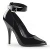 Pleaser 5" Black Ankle Strap Shoes*