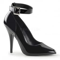 Pleaser 5" Black Ankle Strap Shoes*