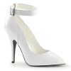 Pleaser 5" Heel White Ankle Strap Shoes*