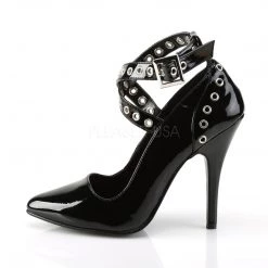 Pleaser 5" Black Criss-Cross Shoes* 7 Pleaser 5