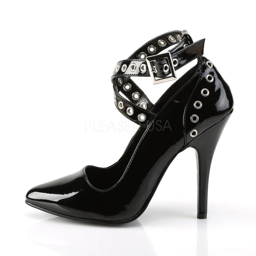 Pleaser 5" Black Criss-Cross Shoes* 4 Pleaser 5" Black Criss-Cross Shoes*