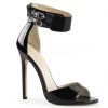 Pleaser 5" Heel Black Ankle Strap Sandal*