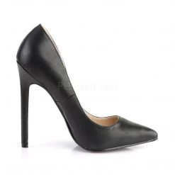Pleaser Shoes 5" Black Faux Leather Pointed Toe Pump* 9 Pleaser Shoes 5