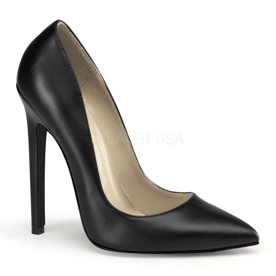 Pleaser Shoes 5" Black Faux Leather Pointed Toe Pump* 3 Pleaser Shoes 5" Black Faux Leather Pointed Toe Pump*