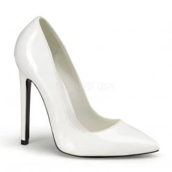Pleaser 5" White Pointed Toe Pump Shoes*