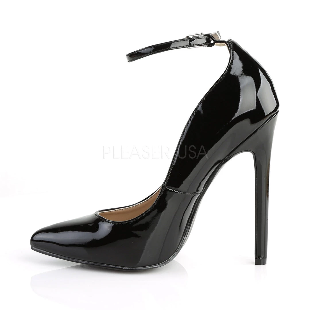 Pleaser 5" Stilleto Black Ankle Strap Shoes* 4 Pleaser 5" Stilleto Black Ankle Strap Shoes*