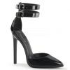 Pleaser 5" Heel Black Ankle Strap Shoes*