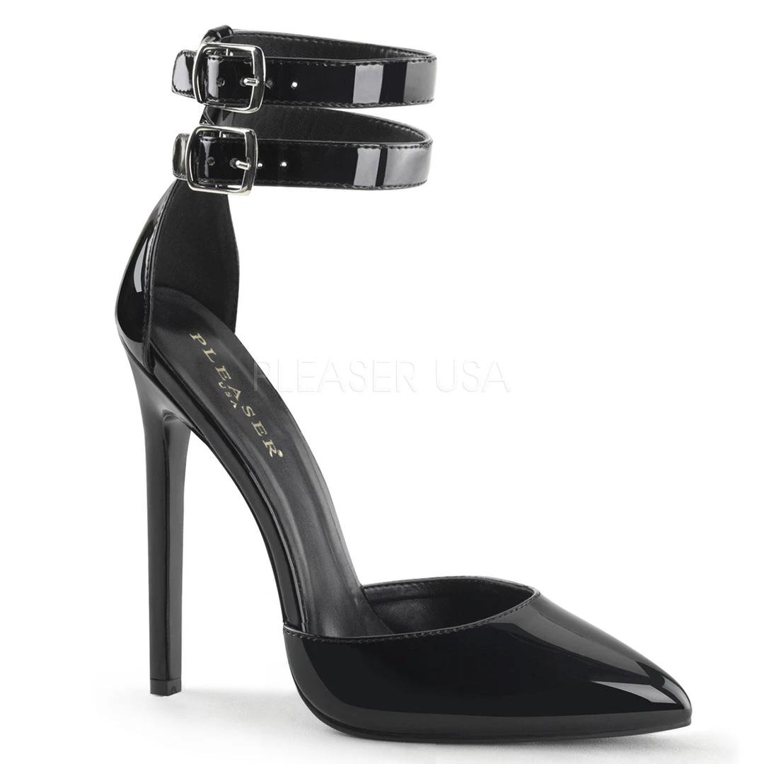 Pleaser 5" Heel Black Ankle Strap Shoes* 3 Pleaser 5" Heel Black Ankle Strap Shoes*