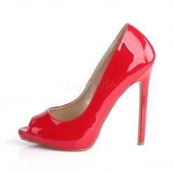 Pleaser 5" Red Peep Toe Shoes*