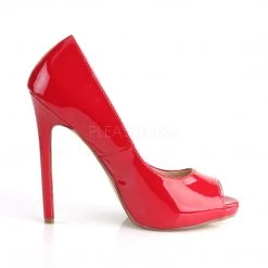 Pleaser 5" Red Peep Toe Shoes* 9 Pleaser 5