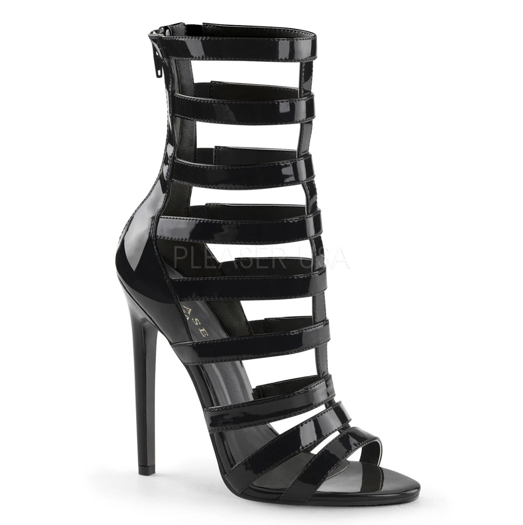 Pleaser Shoes 5" Black Strappy Sandal Booties* 3 Pleaser Shoes 5" Black Strappy Sandal Booties*