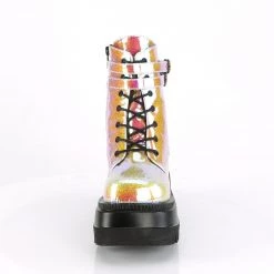 Demonia Pink Glitter Vegan Leather 4.5