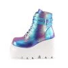 Demonia Purple Iridescent Vegan Leather 4.5" Platform Boots*