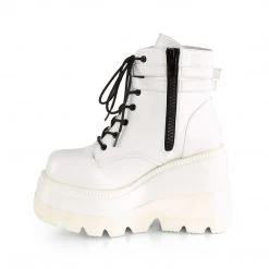 Demonia White Vegan Leather 4.5