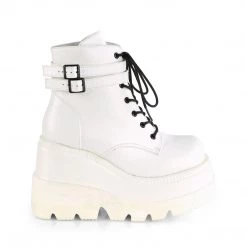 Demonia White Vegan Leather 4.5