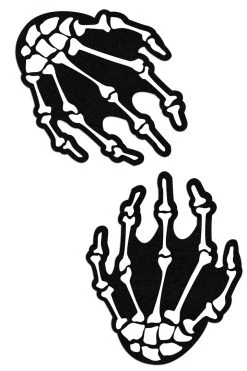 Pastease Bony Skeleton Hands Nipple Pasties Accessories