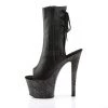 Pleaser 7" Heel Black Open Toe/Heel Platform Ankle Boot*