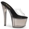Pleaser Shoes 7" Heel, Clear/Smoke Tinted Platform Slide*