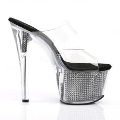 Pleaser 7" Clear/Black High Heels* 9 Pleaser 7