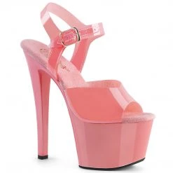 Pleaser 7" Baby Pink Ankle Strap Platform High Heels*