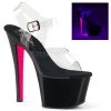 Pleaser 7" Black/Hot Pink Ankle Strap Platform Heels* 1 Pleaser 7" Black/Hot Pink Ankle Strap Platform Heels*